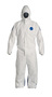 DuPont™ Medium White/Blue Tyvek® 400D 5.9 mil/12 mil Tyvek®/SMS Bib Pants/Overalls With Attached Hood