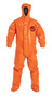 DuPont™ 2X Orange Tychem® 6000 FR 34 mil Tychem® 6000FR Chemical Protective Coveralls (With Respirator Fitting Hood, Elastic Wrists And Attached Socks)