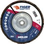 Weiler® Tiger® Ceramic 7" X 5/8" - 11" 36 Grit Type 29 Flap Disc