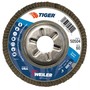 Weiler® Tiger® 4" X 5/8" 60 Grit Type 29 Flap Disc