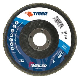 Weiler® Original Tiger® 5" X 7/8" 60 Grit Type 27 Flap Disc
