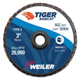 Weiler® Tiger® Bobcat 3" X Type S Mount 60 Grit Type 29 Flap Disc