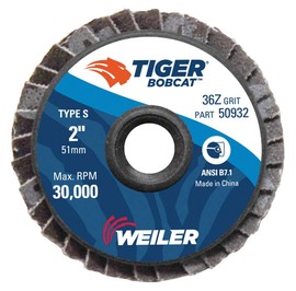 Weiler® Tiger® Bobcat 2" X Type S Mount 36 Grit Type 27 Flap Disc