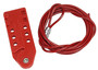 Brady® Red Reinforced Fiberglass/Polyurethane Prinzing® Lockout Device "CABLE LOCKOUT DEVICE WARNING"