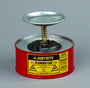 Justrite® 1 Quart Red Galvanized Steel Safety Plunger Can