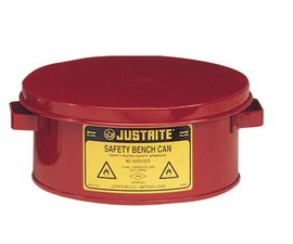 Justrite® 1 Gallon Red Galvanized Steel Safety Bench Can