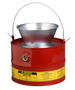 Justrite® 3 Gallon Red Galvanized Steel Drain Can
