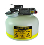 Justrite® 2 Gallon White HDPE Disposal Can