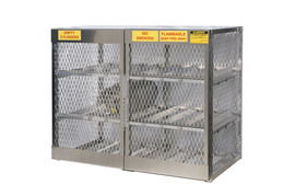 Justrite® 60" W X 49 1/2" H X 32" D" Silver Aluminum Storage Locker
