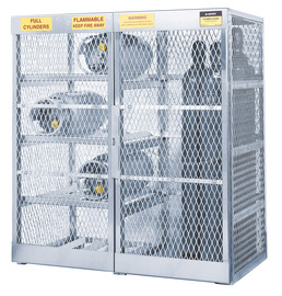 Justrite® 60" W X 65" H X 32" D" Silver Aluminum Storage Locker