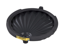 Justrite® 21" X 3 1/4" Black EcoPolyBlend™ | Gator® Polyethylene Spill Control Funnel