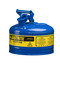 Justrite® 2 1/2 Gallon Blue Galvanized Steel Safety Can