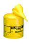 Justrite™ 5 Gallon Yellow Galvanized Steel Type | Safety Can With 3 1/2