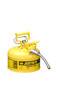 Justrite® 1 Gallon Yellow AccuFlow™ Galvanized Steel Safety Can