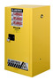 Justrite® 15 Gallon Yellow Sure-Grip® EX 18 Gauge Cold Rolled Steel Safety Cabinet