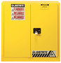 Justrite® 30 Gallon Yellow Sure-Grip® EX 18 Gauge Cold Rolled Steel Safety Cabinet