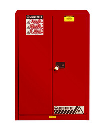 Justrite® 45 Gallon Red Sure-Grip® EX 18 Gauge Cold Rolled Steel Safety Cabinet