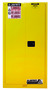 Justrite® 60 Gallon Yellow Sure-Grip® EX 18 Gauge Cold Rolled Steel Safety Cabinet