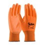 Protective Industrial Products Large G-Tek® 13 Gauge Hi-Viz Orange Polyurethane Palm And Finger Coated Work Gloves With Hi-Viz Orange Nylon Liner And Knit Wrist