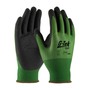 Protective Industrial Products Large G-Tek® 18 Gauge Black Nitrile Palm And Finger Coated Work Gloves With Green Nylon Liner And Knit Wrist