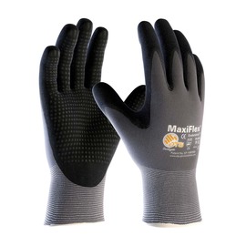 Protective Industrial Products Medium MaxiFlex® Endurance by ATG® 15 Gauge Black And Microdot Nitrile Palm And Finger Coated Work Gloves With Gray Nylon And Lycra® Liner And Continuous Knit Wrist