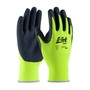 Protective Industrial Products X-Large G-Tek® 13 Gauge Black Latex Palm And Finger Coated Work Gloves With Hi-Viz Yellow Polyester Liner And Knit Wrist