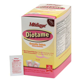 Medique® Diotame Antacid/Diarrhea Relief Tablets (2 Per Pack, 250 Packs Per Box)