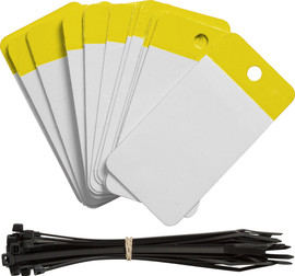 Brady® 5" X 2.5" Yellow Rigid Polyester Tag (25 Per Pack)