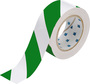 Brady® 2" Green/White ToughStripe® Permanent Rubber Based Polyester Tape (100 ft Per Roll)