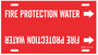 Brady® 8" X 16" Red/White Strap-On Plastic Pipe Marker "FIRE PROTECTION WATER"