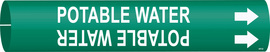 Brady® 2 13/16" X 2 13/16" Green/White BradySnap-On™ Plastic Pipe Marker "POTABLE WATER"
