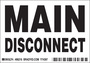 Brady® 3 1/2" X 5" Black/White Permanent Acrylic Polyester Label (5 Per Pack) "MAIN DISCONNECT"