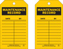 Brady® 7" X 4" Black/Yellow Rigid Polyester Tag (10 Per Pack) "DATE___BY___"