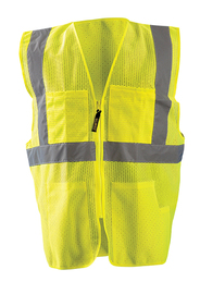 OccuNomix Large - X-Large Hi-Viz Yellow Mesh/Polyester Surveyor Vest
