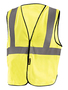 OccuNomix S/M Hi-Viz Yellow Value™ Economy 8 Ounce Cotton Vest With Hook And Loop Closure
