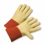 Protective Industrial Products Medium 11 3/4" Brown Top Grain Cowhide Unlined Welders Gloves
