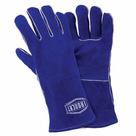 Protective Industrial Products Women's 14" Blue Split Cowhide Foam/Cotton Lined Welders Gloves