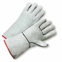 Protective Industrial Products 13 1/2" Gray Split Cowhide Cotton Lined Welders Gloves