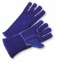 Protective Industrial Products 14" Blue Split Cowhide Cotton Lined Welders Gloves