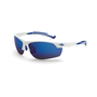 Radians AR3 Half Frame White Safety Glasses With Blue Mirror Polycarbonate Hard Coat Lens