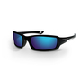 Radians M6A Full Frame Metallic Blue Safety Glasses With Blue Mirror Polycarbonate Hard Coat Lens
