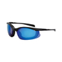 Radians Concept Half Frame Matte Black Safety Glasses With Blue Mirror Polycarbonate Hard Coat Lens