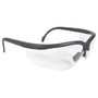 GLASSES SAFETY CLEAR ANTI-SCRATCH JOURNEY BLACK ADJUSTABLE TEMPLE 12/BOX WRAP AROUND DUAL RUBBER NOSEPIECE ANSI Z87.1+