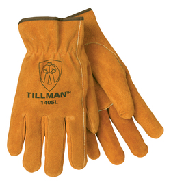 Tillman® Medium Russet Standard Split Grain Cowhide Unlined Drivers Gloves