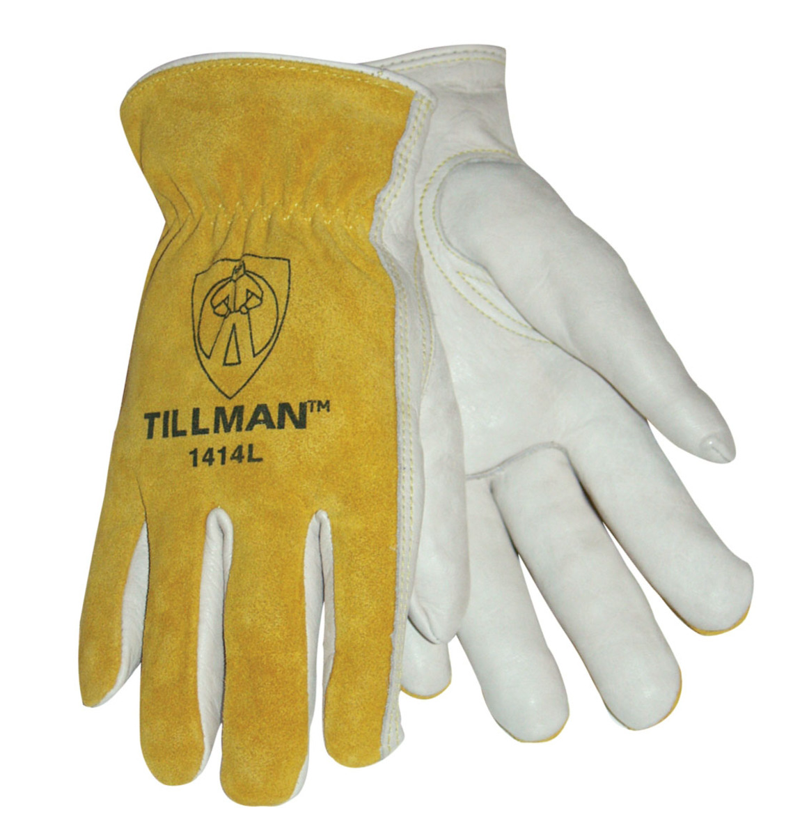 Kevlar Stitching and Pull Tab John Tillman and Co 750S 14 Top Grain Elk Cotton/Foam Lined Welders Gloves with Straight Thumb Stiff Cowhide Cuff Pearl Gray Small Carded Welted Fingers 