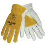 Tillman® Small Pearl And Bourbon Split Grain/Top Grain Cowhide Unlined Drivers Gloves