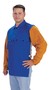 Tillman® Small Royal Blue And Bourbon Brown Cotton Westex® FR-7A®/Split Leather Flame Resistant Cape With Snap Closure