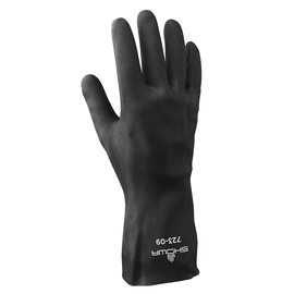 SHOWA® Size 7 Black Cotton Flock Lined 24 mil Neoprene Chemical Resistant Gloves