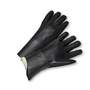 Protective Industrial Products Large Black Interlock Lined Supported PVC Chemical Resistant Gloves