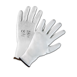 Protective Industrial Products X-Small G-Tek® PosiGrip® 13 Gauge White Polyurethane Palm And Finger Coated Work Gloves With White Nylon Liner And Knit Wrist